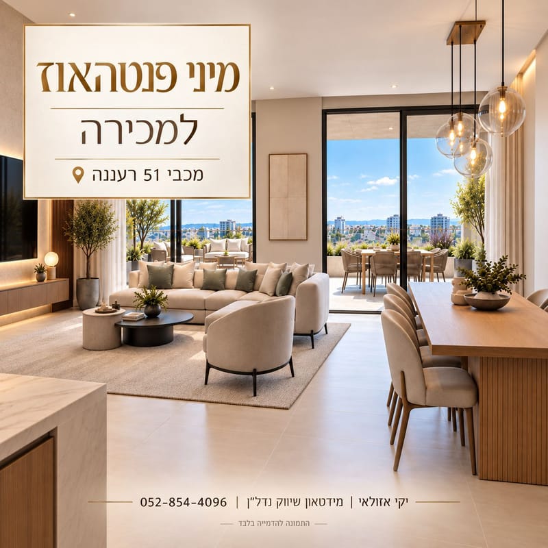 תמונה מפייסבוק – 5 חדרים • 5,580,000 ₪, מכבי 51, נווה דוד רמז, רעננה