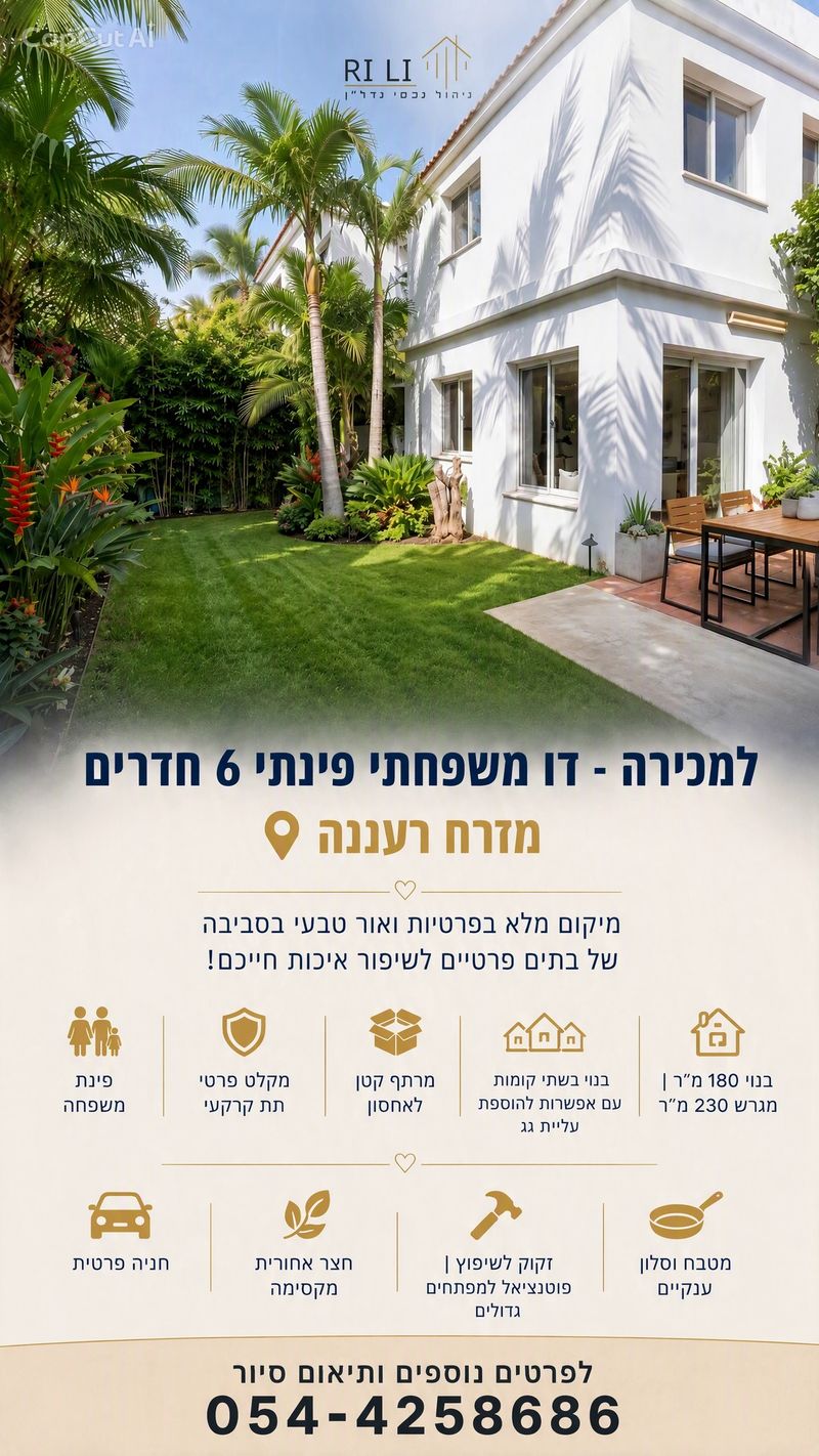 תמונה מפייסבוק – מספר החדרים לא צוין • 5,950,000 ₪, שכונה דרום מזרח, רעננה