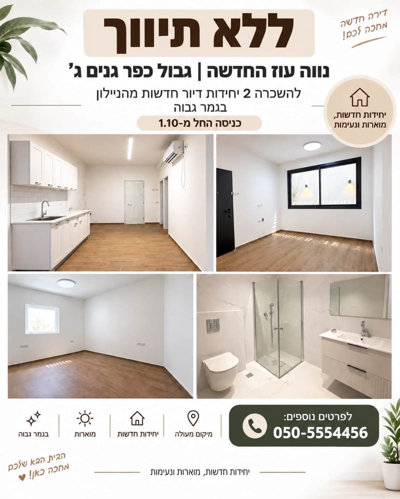 Фото с Facebook – 2 Комнаты • 4,600 ₪, פרץ גולדשטיין, Неве Оз, Петах-Тиква (1)