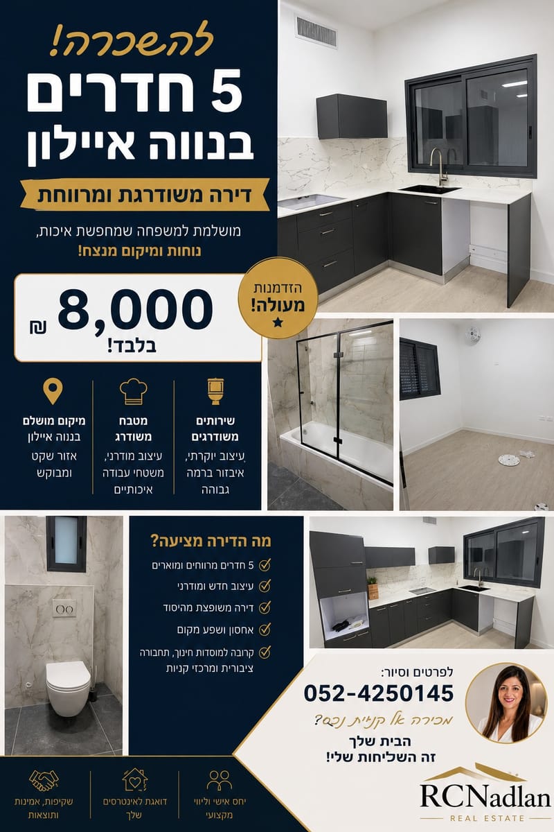 Photo from Facebook – 5 Rooms • ₪8,500, Neve Ayalon, Or Yehuda (1)