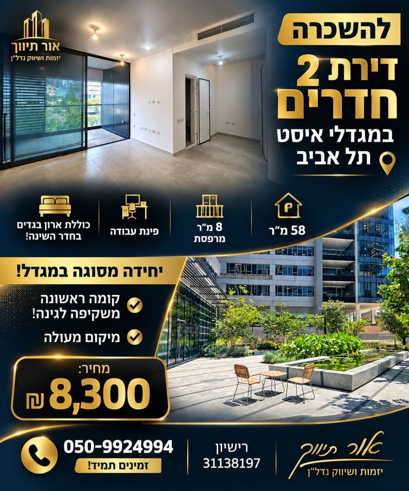 תמונה מפייסבוק – 2 חדרים • 8,300 ₪, נחלת יצחק, תל אביב