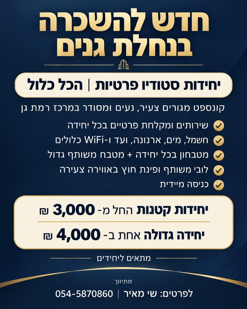 תמונה מפייסבוק – חדר בדירת שותפים • 3,000 ₪, נחלת גנים, רמת גן (1)