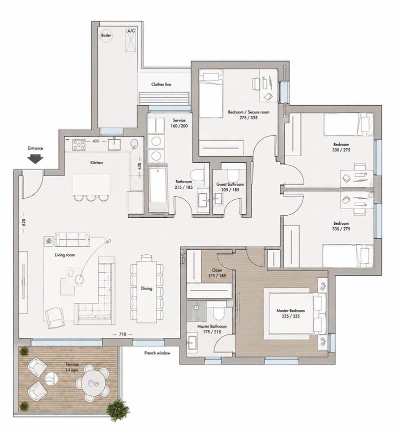 Photo from Yad2 – 5 Rooms • ₪10,500, יונה וולך, Green Park, Hod HaSharon (1)