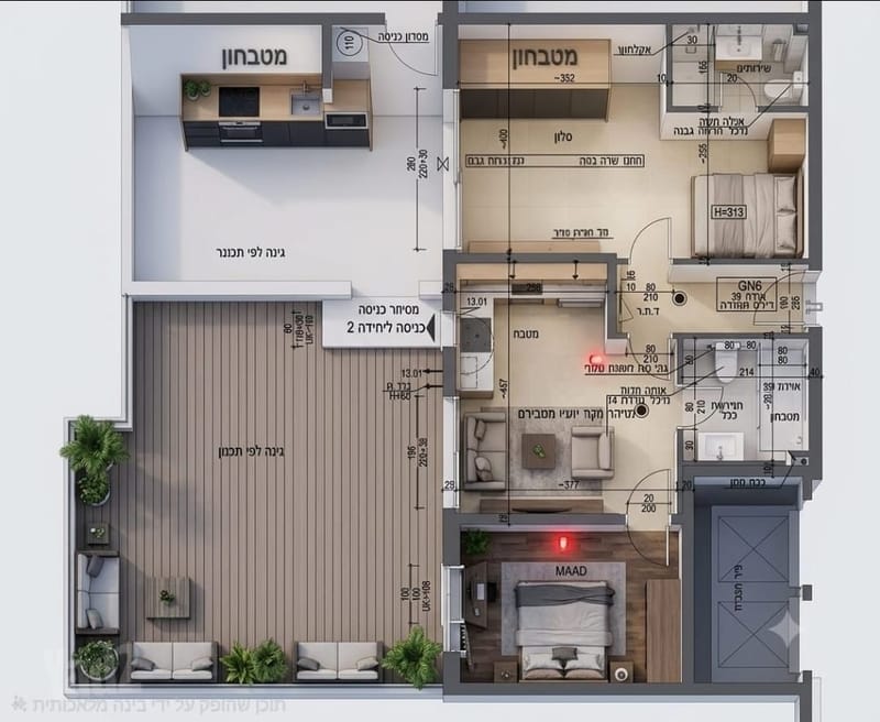 תמונה מיד2 – 2 חדרים • 6,200 ₪, שדרות יד לבנים 12, יד אליהו, תל אביב (1)