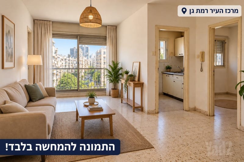 תמונה מיד2 – 4 חדרים • 1,800,000 ₪, יהלום, רמת גן