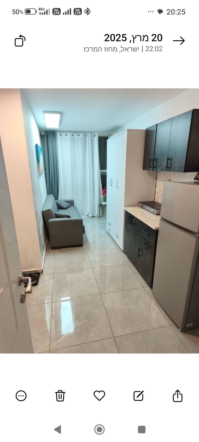 תמונה מיד2 – סטודיו • 2,700 ₪, אלמליח 4, עצמאות - יוספטל, בת ים (1)
