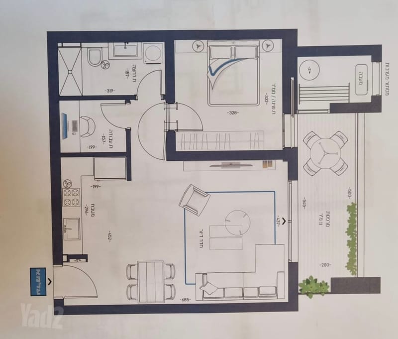 תמונה מיד2 – 2 חדרים • 5,800 ₪, יאנוש קורצ'אק, קיראון, קרית אונו
