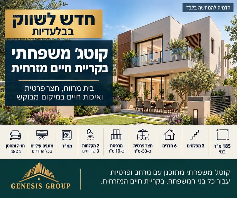 תמונה ממדלן – 6 חדרים • 2,700,770 ₪, אלכסנדר זייד 29, קריית חיים מזרחית, חיפה