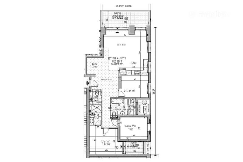 Photo from Madlan – 4 Rooms • ₪7,500, רופין 34, Rishonim, Kfar Saba