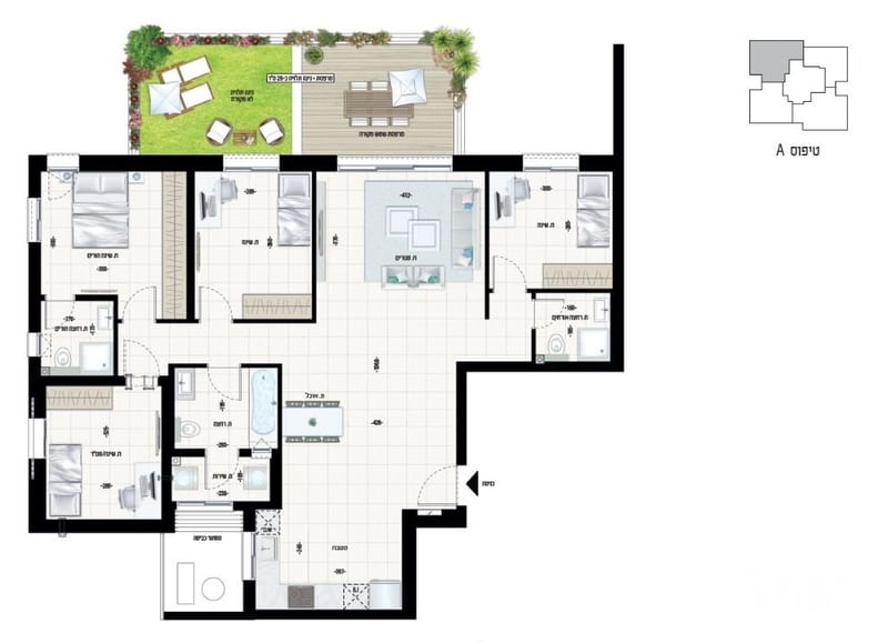Photo from Yad2 – 5 Rooms • ₪5,900, תאשור 7, Neve Noy, Beer Sheva