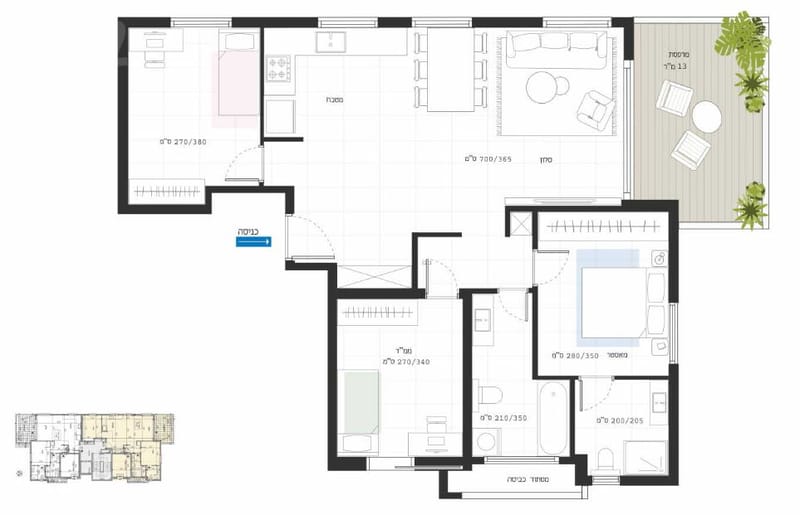 תמונה מיד2 – 4 חדרים • 3,890,000 ₪, ז'בוטינסקי, ארלוזורוב, גבעתיים